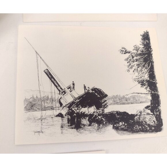 8 Hasty Note Cards Canadian Historical Drawings Art Prints Tonia Marks 1960s - Picture 7 of 13